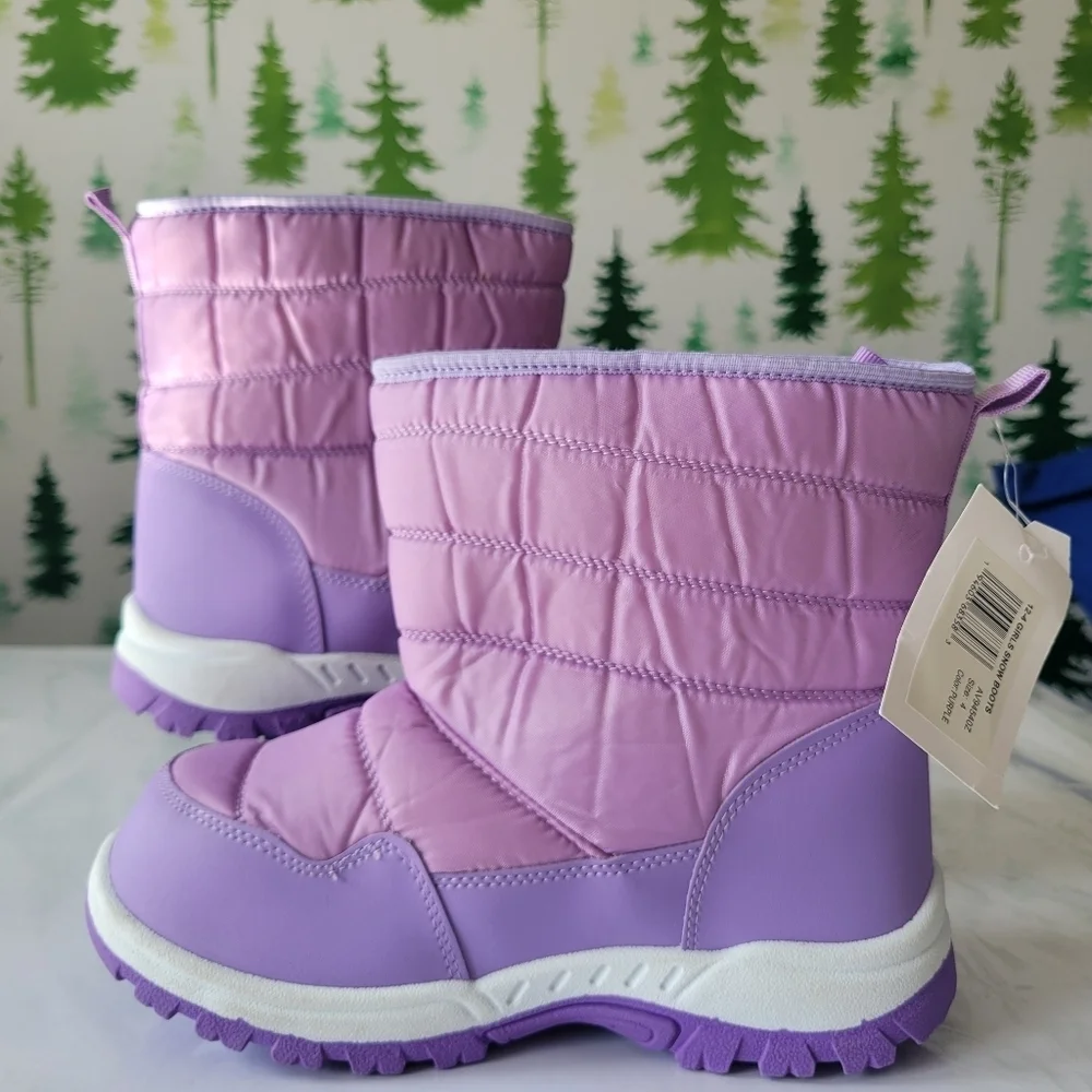 New Avalanche Kids' Purple Puffer Winter Boots.